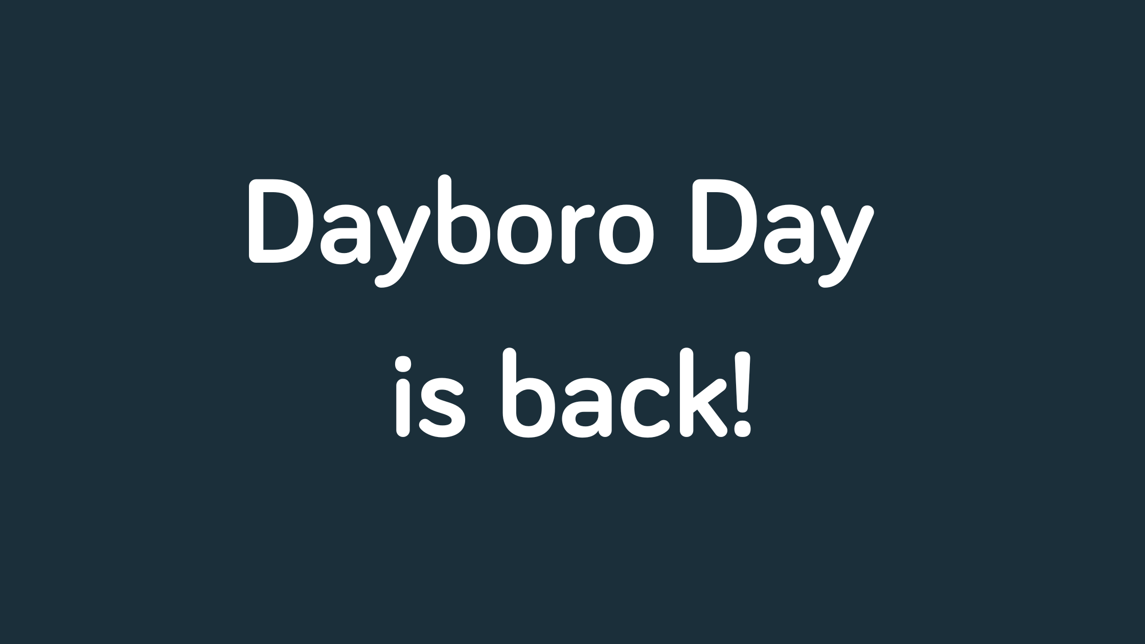 Dayboro Day is Back!